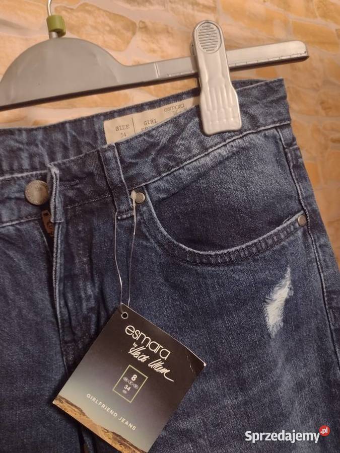 34XS Dżinsy z dziurami rurki spodnie jeansyNOWE niebieski sprzedam
