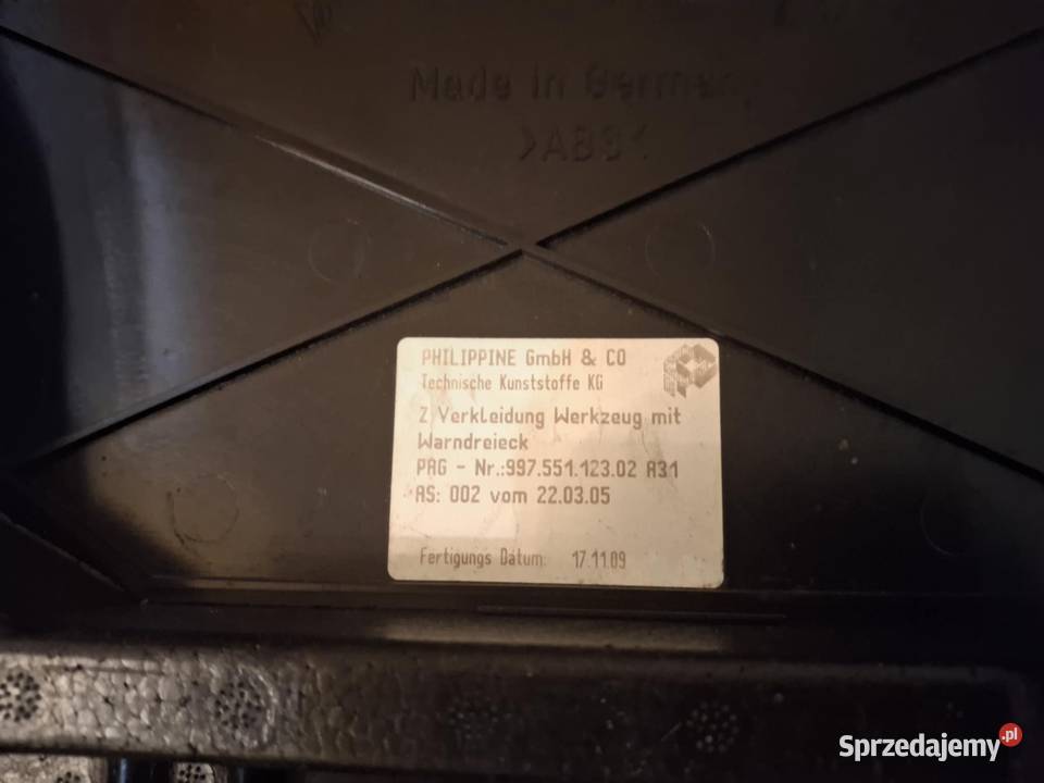 99755112302A31 Porsche Tapicerka schowek na Pozostałe