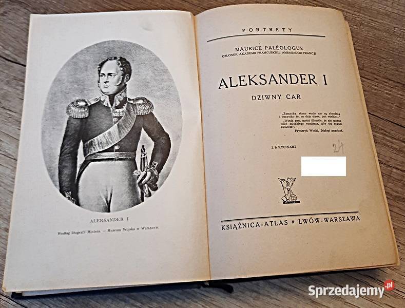 Aleksander I dziwny car Maurice Paleologue Antykwariat