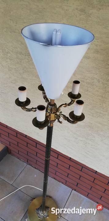 Lampa stylowa mosiężna stojąca podłogowa lampka Garwolin sprzedam