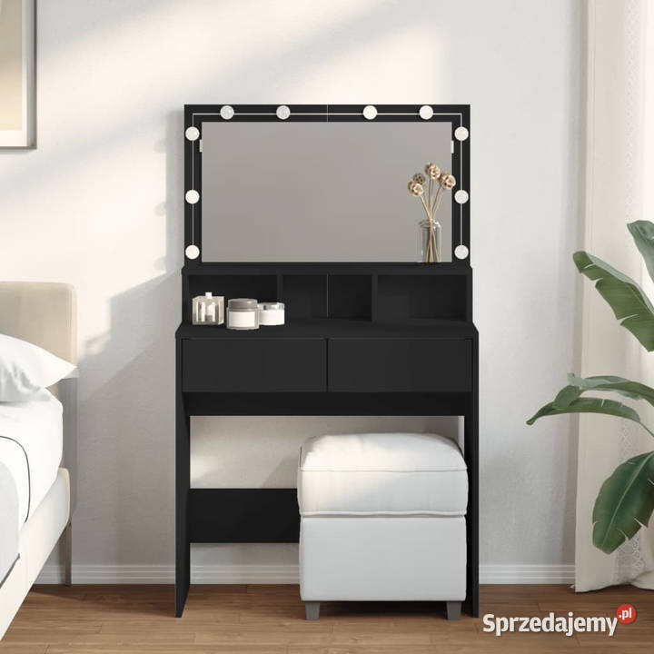 Toaletka z oświetleniem LED czarna 80x41x1345 Warszawa sprzedam