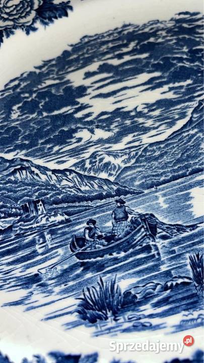 Patera owalna Półmisek Loch of Scotland England Porcelana i szkło Gdańsk