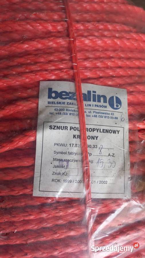 Lina polipropylenowa kręcona 8mm500m pomorskie Orle