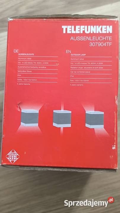 Kinkiety zewnętrzne TELEFUNKEN NOWE łódzkie Skierniewice