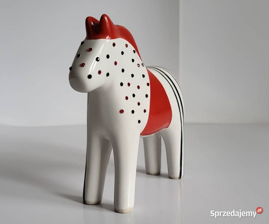 Koń Figurka Konik ceramiczny ręcznie malowany
