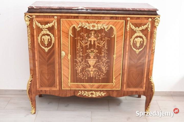 Piękna Komoda Empire Drewno Mosiądz Szafa Komody Kraków