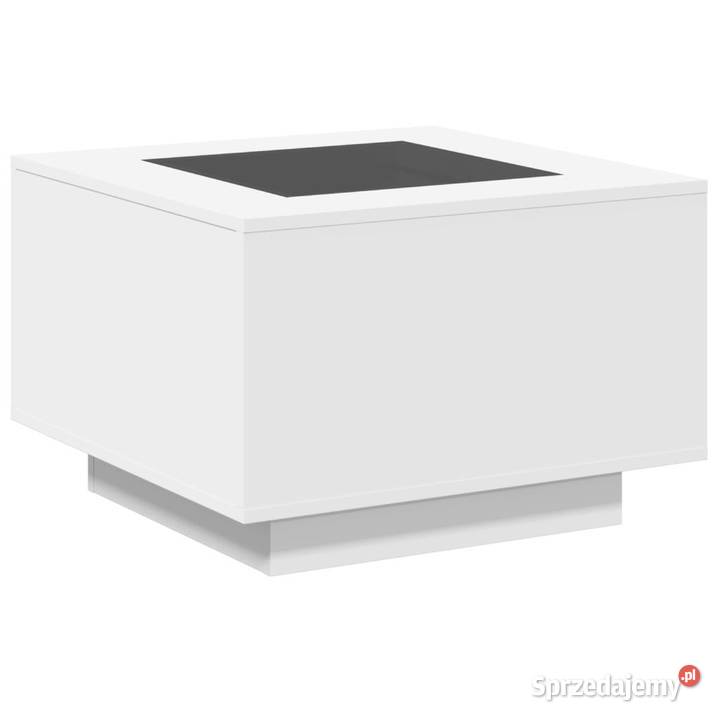 Stolik kawowy z LED biały 60x60x40 WM847567 mazowieckie Warszawa sprzedam