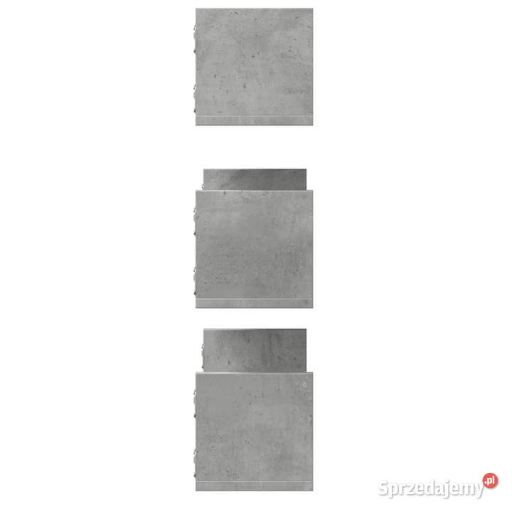 Półki ścienne 3 szarość betonu 80x18x18 WM853293 Warszawa sprzedam