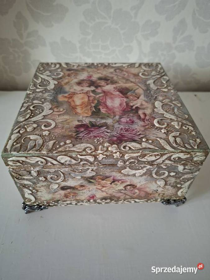 Szkatułka świąteczna z aniołkami małopolskie Kraków