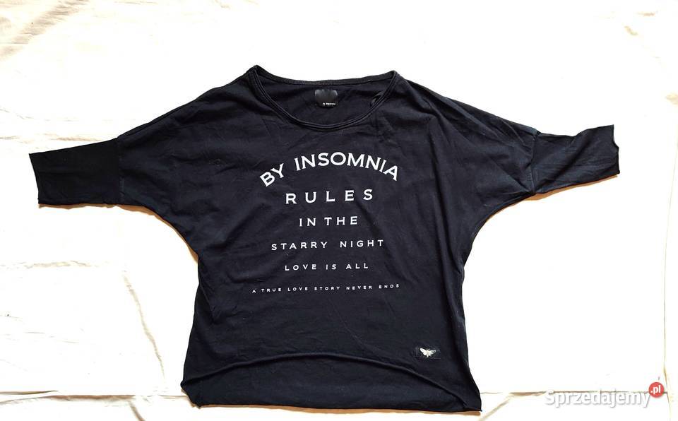 Bluzka czarna Insomnia oversize LXL czarny Bluzki i koszule pomorskie