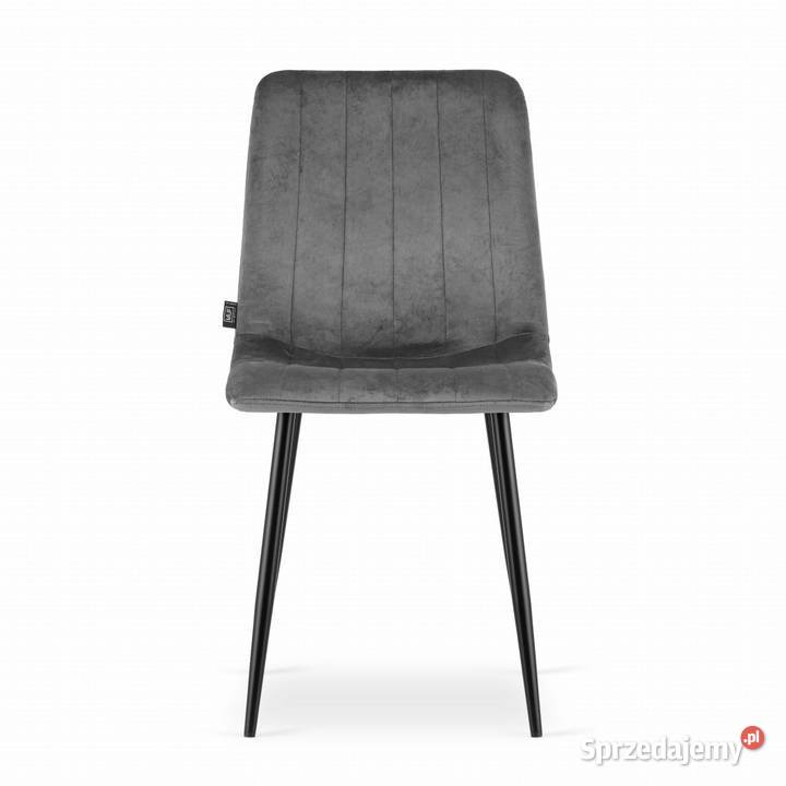 Krzesło tapicerowane 4 sztuki ciemny szary Smogorzów