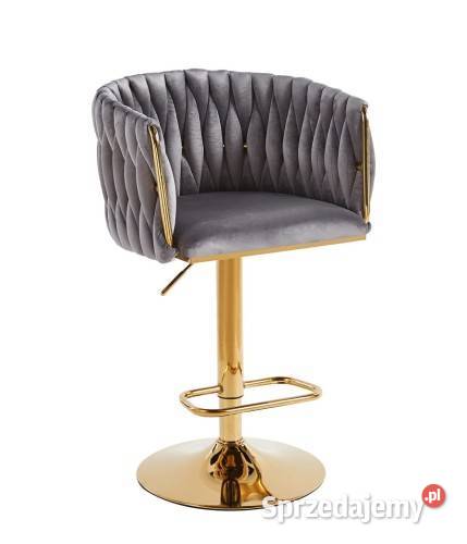 Hoker szarozłoty krzesło barowe Luxury Glamour Golkowice sprzedam