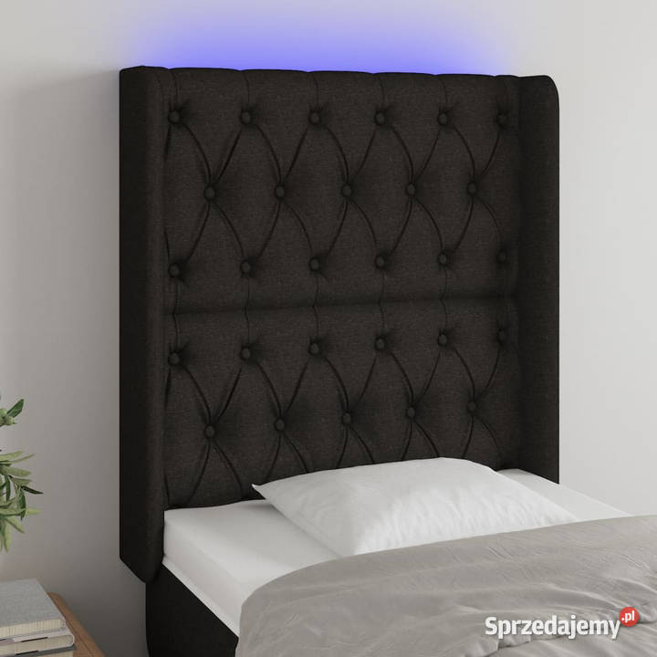 Zagłówek do łóżka z LED czarny 83x16x118128 Warszawa