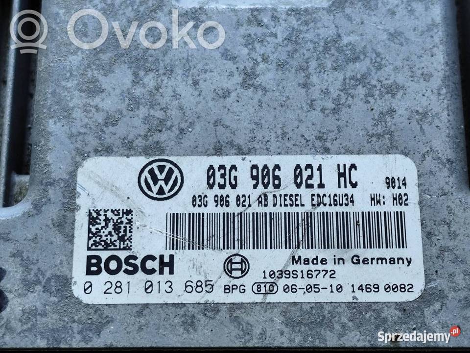 VW Golf Plus 19TDI STEROWNIK KOMPUTER SILNIKA