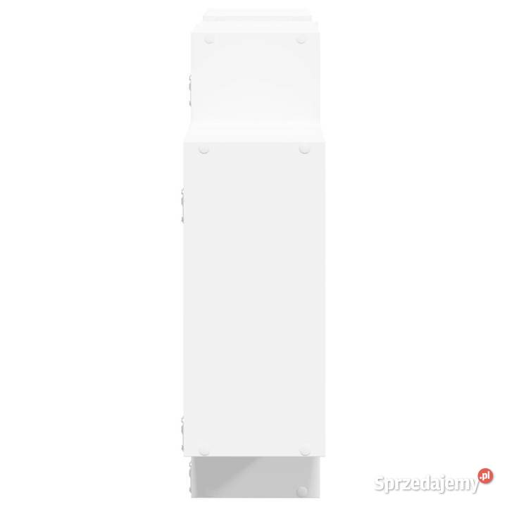 Półka ścienna biała 159x18x65 materiał