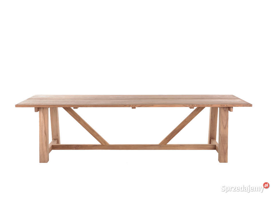 Stół Rustic 290 X 100 DESIGN DREWNO TEAK TIK Suchy Las