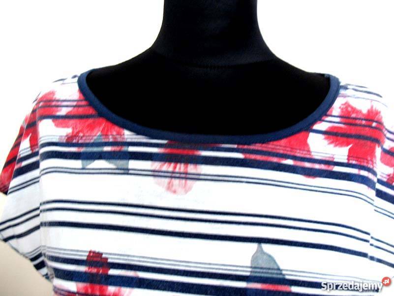 TUNIKA Tshirt BLUZKA 42 XL biust 100 biały