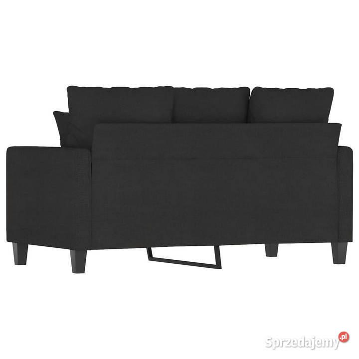 Sofa 2osobowa czarna 120 tapicerowana tkaniną Warszawa