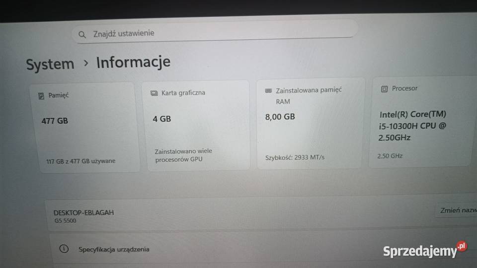Laptop DELL Inspiron G5 15 Katowice sprzedam