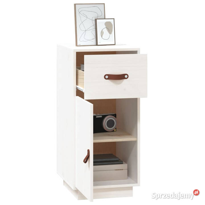 Szafka biała 34x40x75 lite drewno sosnowe mazowieckie