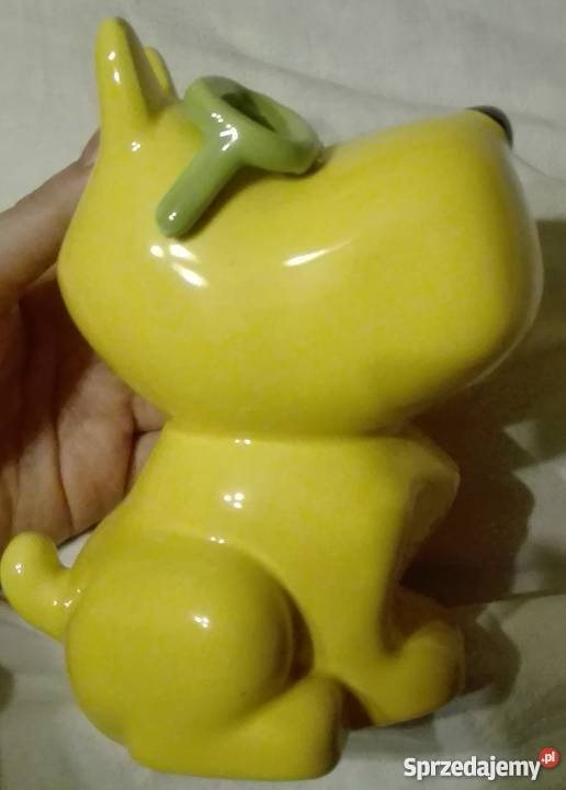 Ceramiczna duża skarbonka pies Reksio Warszawa