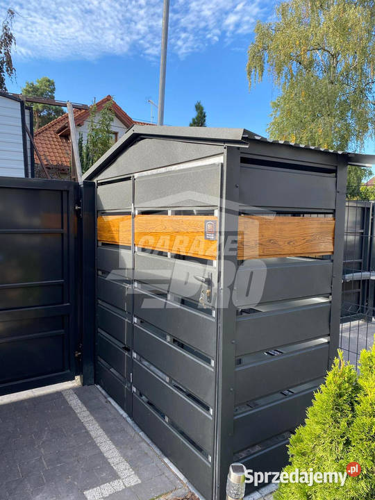 Wiata śmietnikowa 15x05m antracyt drewnopodobny Piła