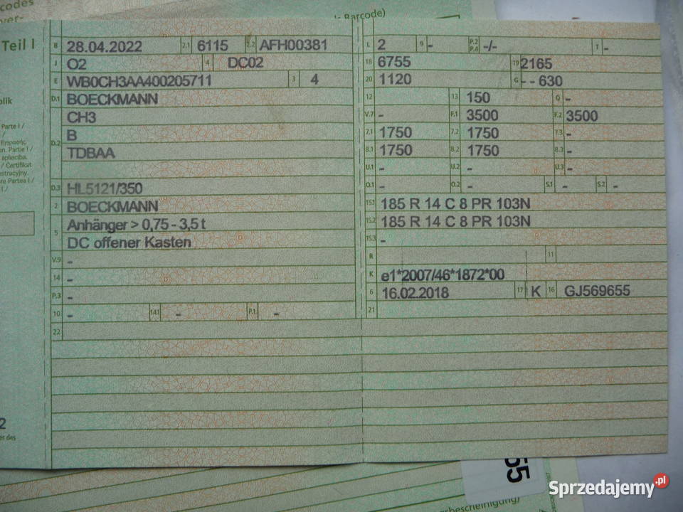 Przyczepa towarowa Bckmann HL5121350 Nowa 2 lubuskie Brody