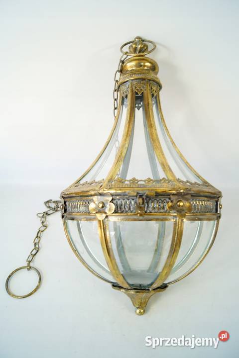 Duży lampion latarnia wisząca duża łańcuch Gizałki