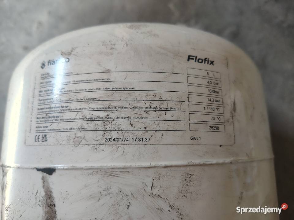 Naczynie przeponowe CO 2 25l 8L Nowa Kornica