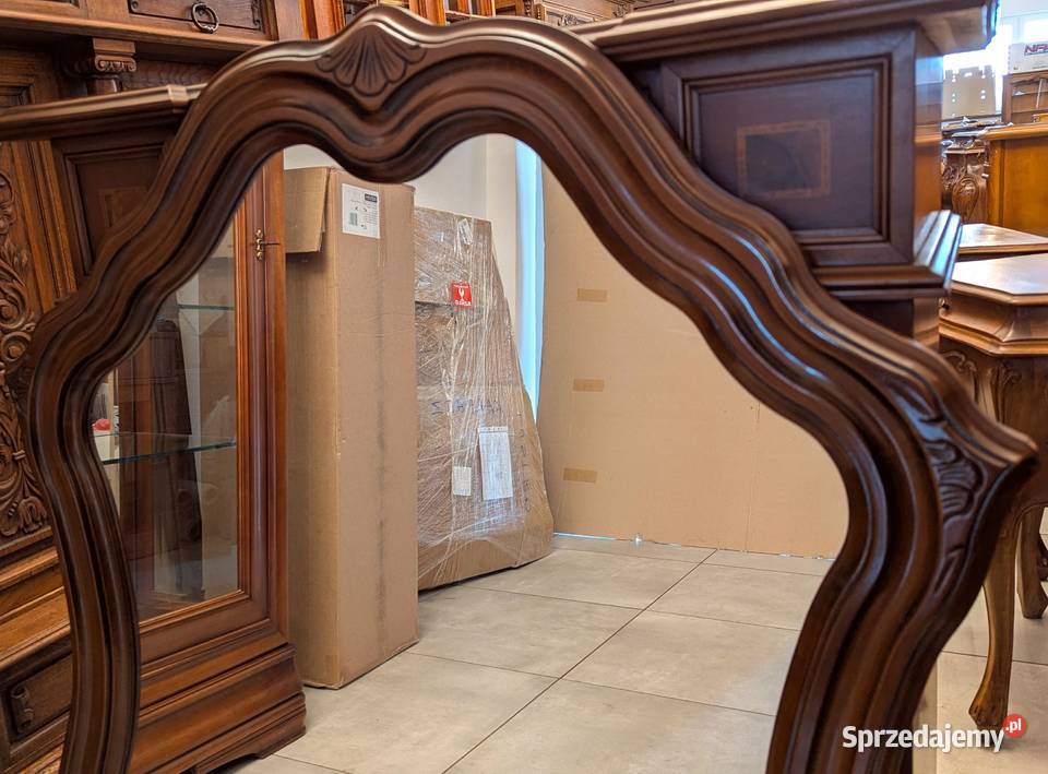 Piękne włoskie lustro orzech sklep Dąbrowa