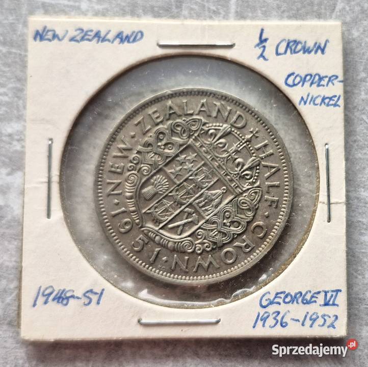 C14 NOWA ZELANDIA 12 Korony 1951 r Wola Kruszyńska