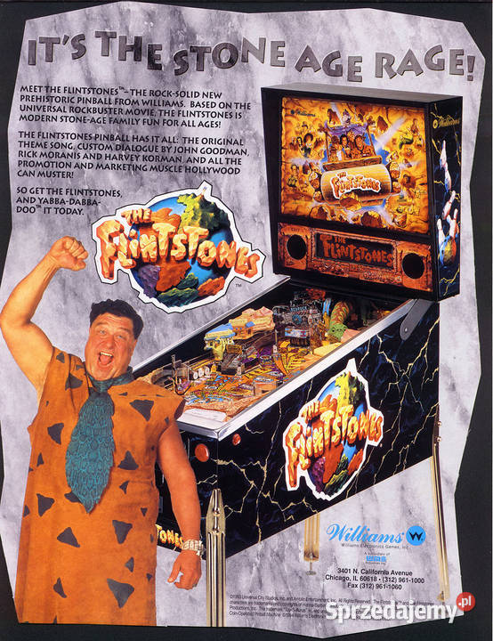 The Flintstones Williams 1994 flipper pinball Bytom