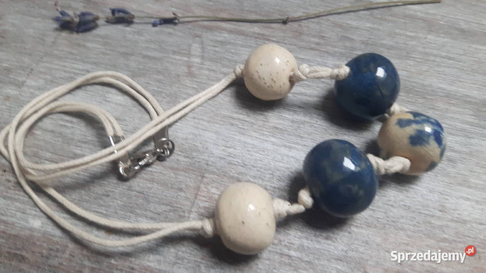 Naszyjnik ceramiczny ręcznie wykonany Otwock