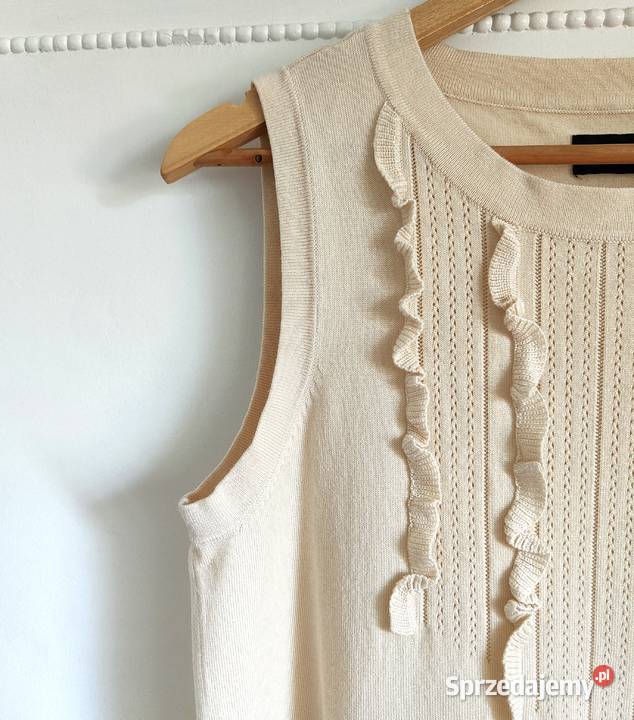 Beżowy sweter Stockh LM S 36 jasny beż brązowy/beżowy Szczecin sprzedam