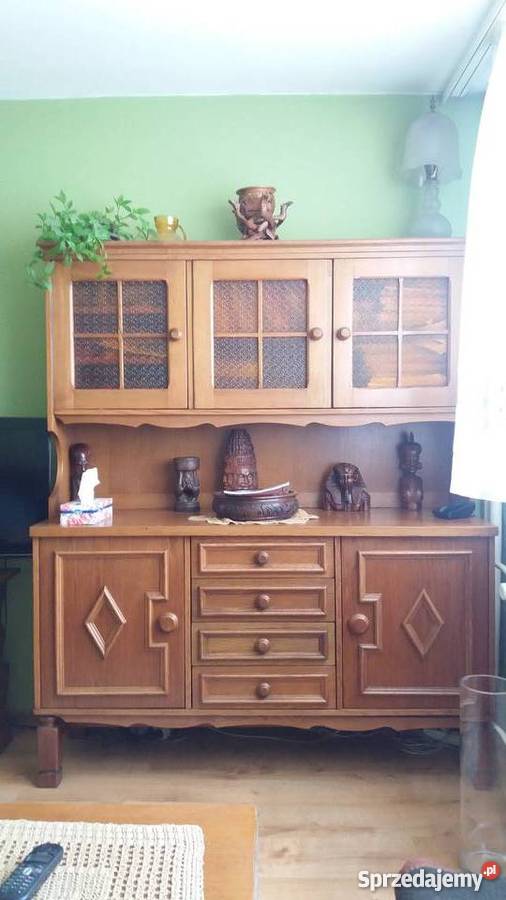 Meble dębowe rzeźbione Mieszko do salonu ANTYK Zabrze