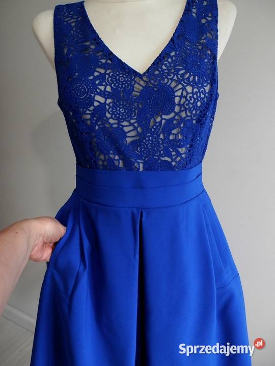 Sukienka Imprezowa Wieczorowa Rozkloszowana z Łomża