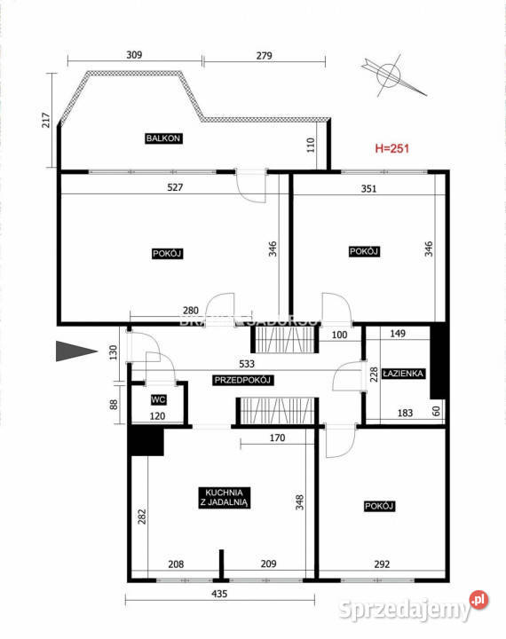 Mieszkanie 705m2 Kraków Siewna 70.5m2