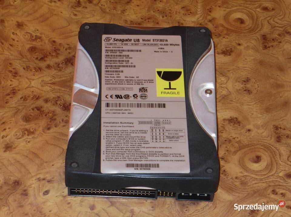 Dysk HDD 35 IDE Seagate U8 ST313021A 13GB