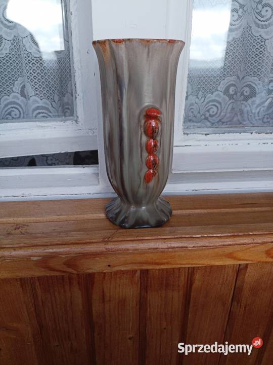 Wazon Fohr Art Deco szkliwo uranowe Wazony Kłodzko