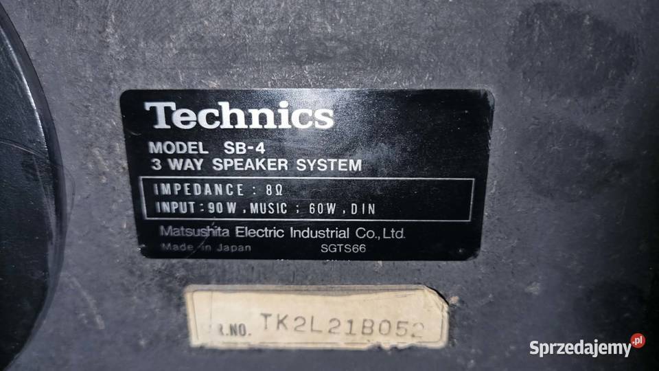Kolumny Technics SB4 Honeycomb Disc Speakers łódzkie Warta