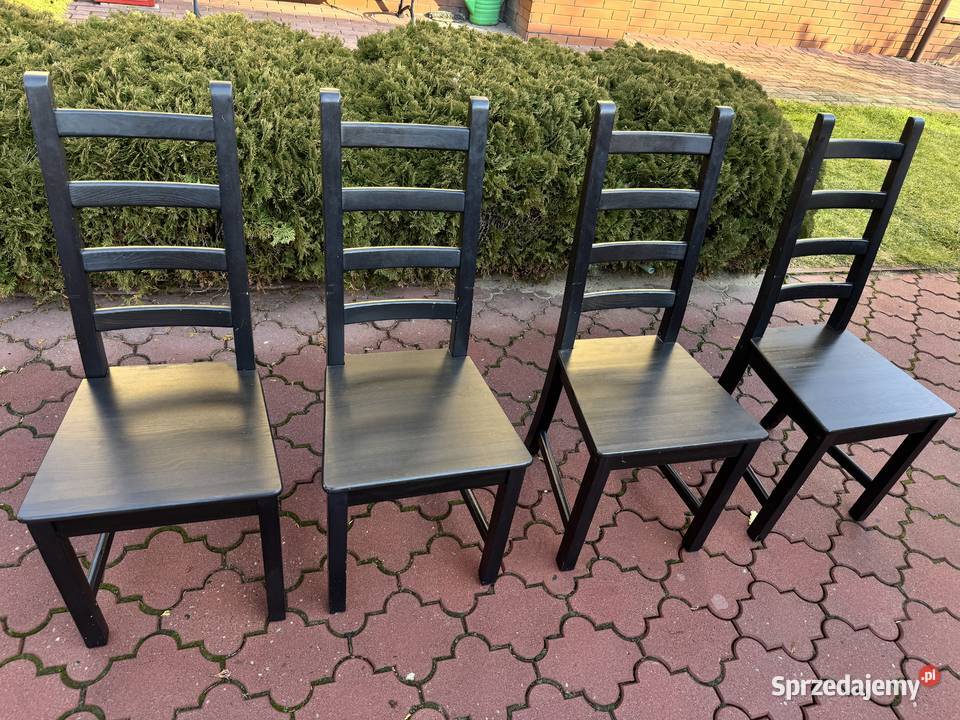 Krzesło drewniane kuchenne czarne krzesła do Garwolin