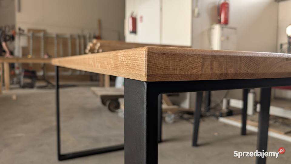 Stół dębowy 160x93 na metalowych nogach loft warmińsko-mazurskie Olsztyn