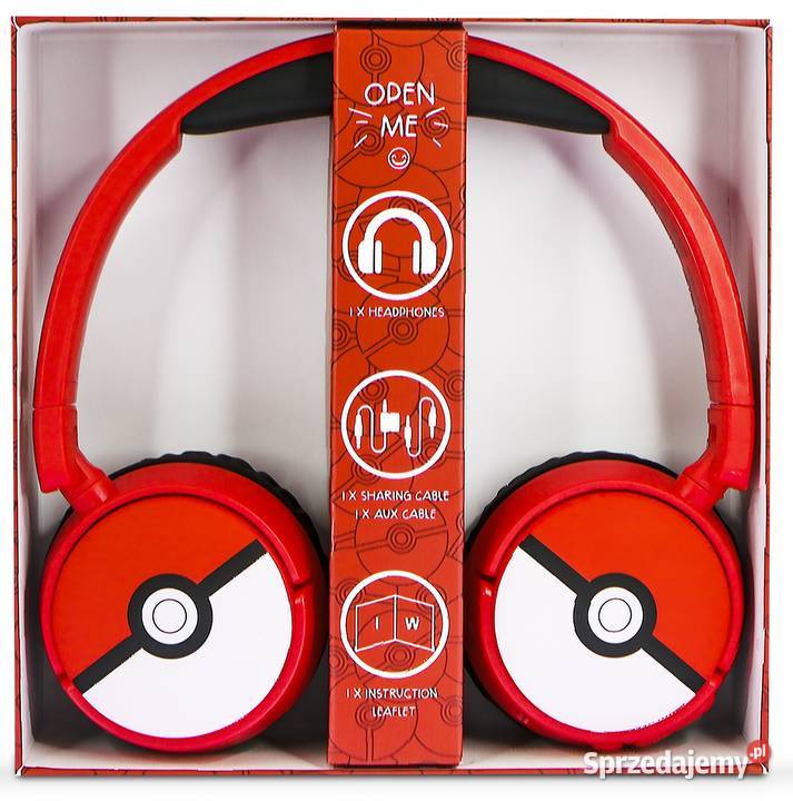 Pokemon Pokeball Słuchawki Nauszne Bezprzewodowe Mogilany