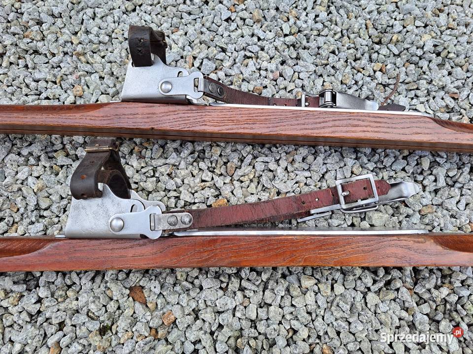 Stare drewniane narty Allgaubindung dolnośląskie Szklarska Poręba