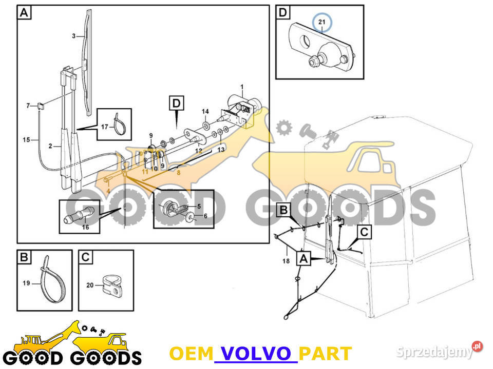 VOLVO WAŁEK MECHANIZMU WYCIERACZKI 11170240 mazowieckie