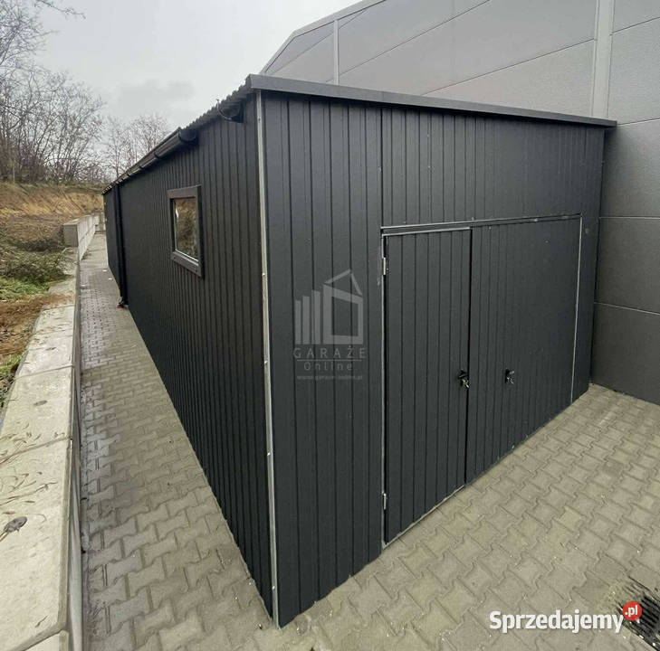 Garaż blaszany 45x10m 2x brama uchylna 2x drzwi Kostrzyn nad Odrą