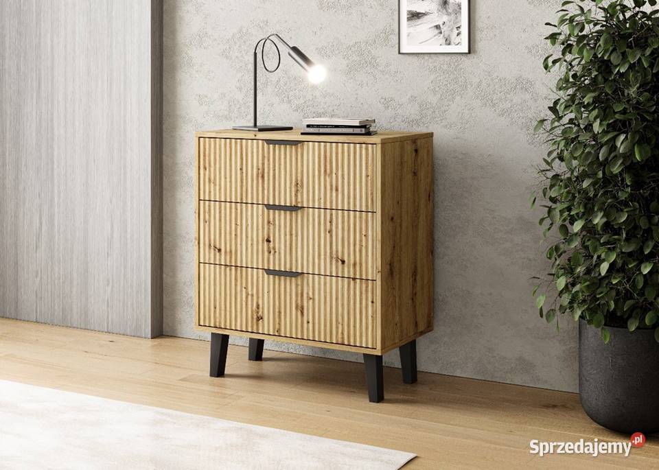 Komoda Scandi 3S SLIM DĄB ARTISAN 70cm