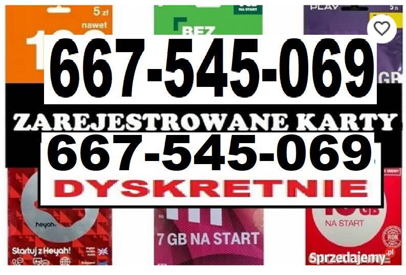 KARTA SIM ANONIMOWE porejestracji prepaid Katowice