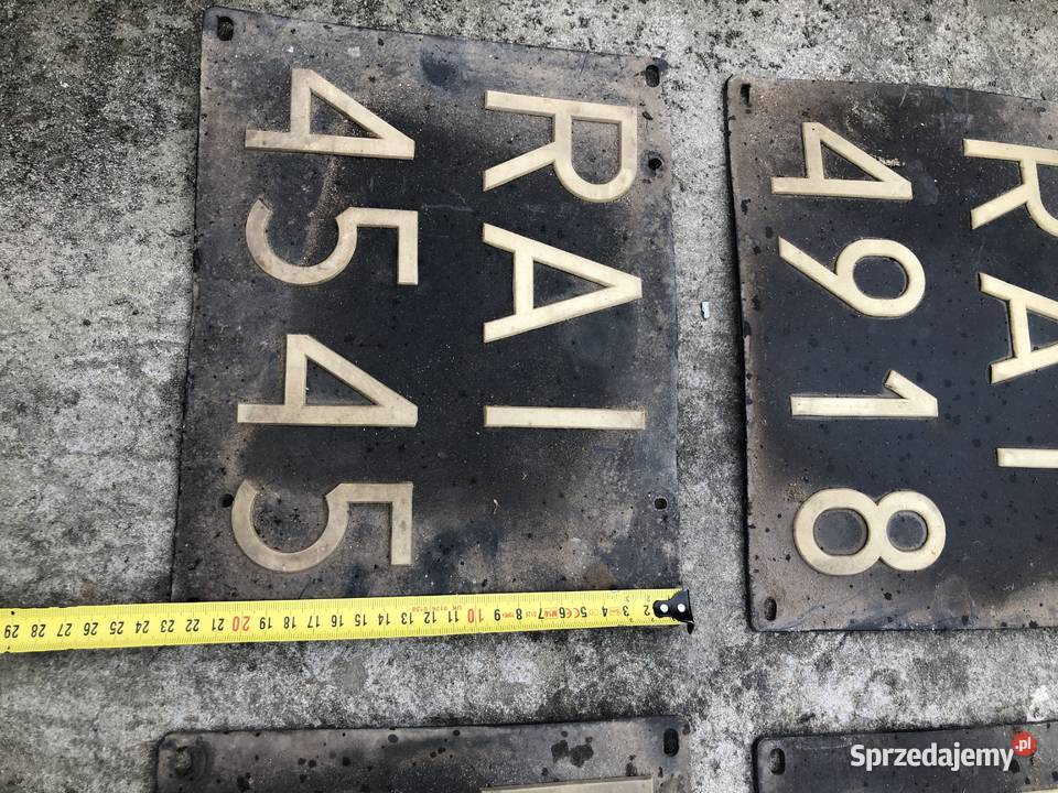 Kolekcjonerskie czarne tablice Warszawa sprzedam