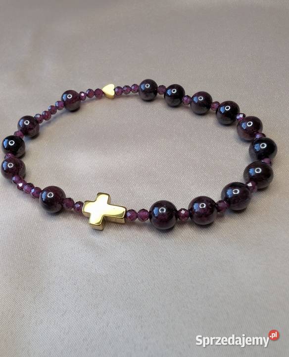 Bransoletka różaniec z kamieni naturalnych Lipno sprzedam